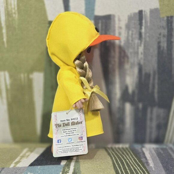 Vtg Precious Moments You Crack Me Up Doll Yellow Raincoat Duck Hat Wellies Colle - Picture 9 of 12